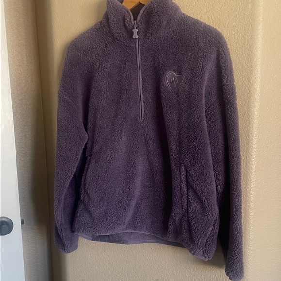 BOBS from Skechers Tops - Bobs by Skechers Women’s Long Sleeve Purple Fleece Quarter-Zip Pullover